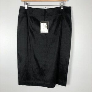 Staples Black Linen Blend Dressy Pencil Skirt US Size 14 $99‎ NWT